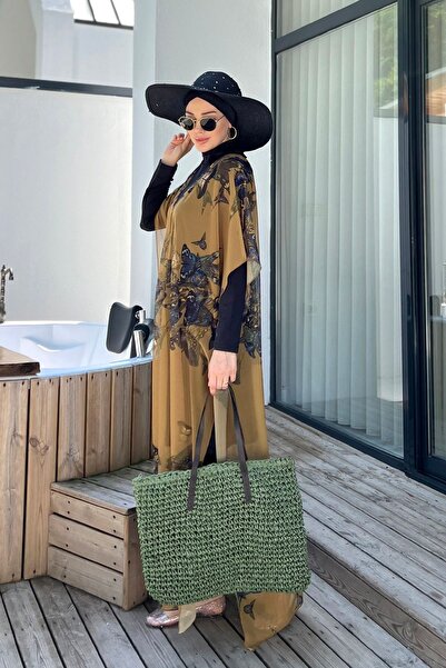 Remsa Mayo Straw Beach Bag - Remsa 011 Khaki