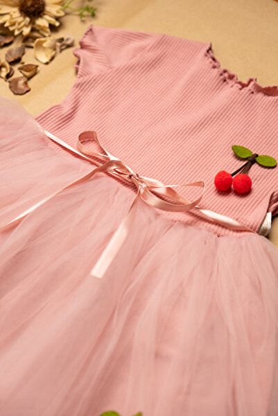 N3kafHediyelik فستان بناتي - توتو الكرز والورد المجفف