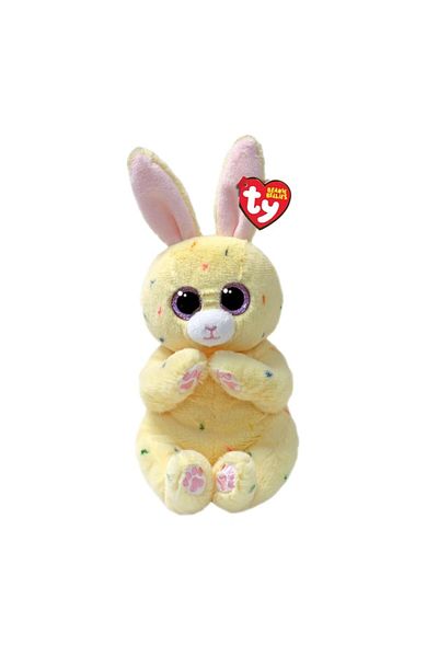 TY Beanie Boos قبعة أرنب Meringue صفراء - 20 سم