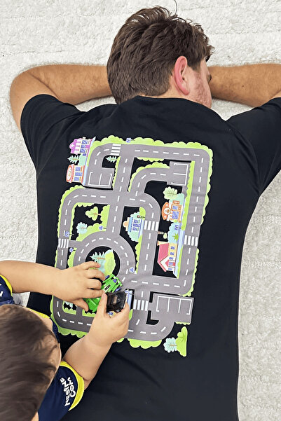 POPULUS Sırt Baskılı Oto Yol Araba Sürme Tişörtü