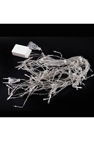Bvs Elektronik 100 Led Dekoratif Beyaz Ip Led 8 Modlu Yılbaşı Ağacı Süsü Ortam Aydınlatma 220v 100 Led Gün Işığı