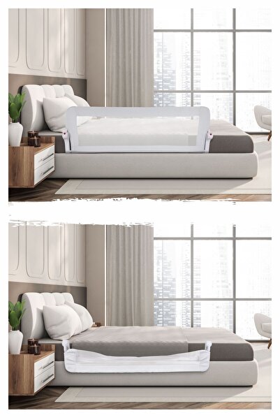 Bebeck 150cm. Beyaz, Katlanabilir, Yatak Bariyeri 150 Cm. Bariyer