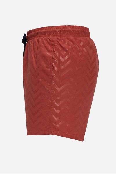 Tudors Costum de baie pentru bărbați color cărămidă - pantaloni scurți de baie cu modele cu uscare rapidă