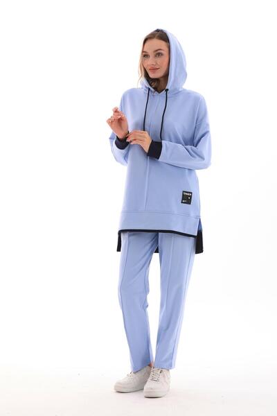 WestBound BLUE Women's Casual Sweatshirt and Trousers Sports Set