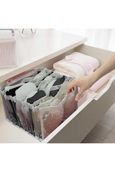 Özlem Toys Organizator transparent pentru sutien cu sertar pentru dulap (8 SECȚIUNI)