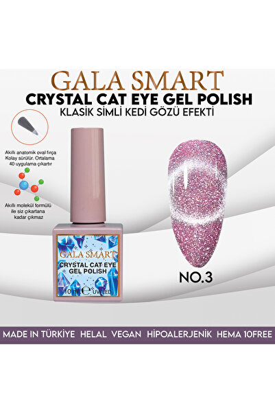 gala smart Crystal Cat Eye Gel Polish Kalıcı Oje Kedi Gözü 10 Ml