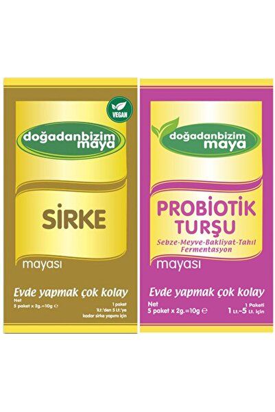 Doğadan Bizim Maya Doğadan Bizim Turşu Mayası 5 Li Paket Doğadan Bizim Sirke Mayası 5 Li Paket