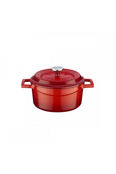 Lava Cast Iron Round Pot. Trendy Diameter(ø) 14cm. - Red