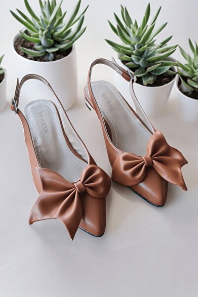 DURUNUN BUTİĞİ Dunka Taba balerinke sa 2 cm potpeticom i mašnom - remen oko č...