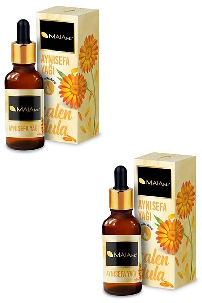 Maia mc 20 Ml x 2 Pieces Calendula Oil - Vibrant and Shiny Hair, Dandruff Remover
