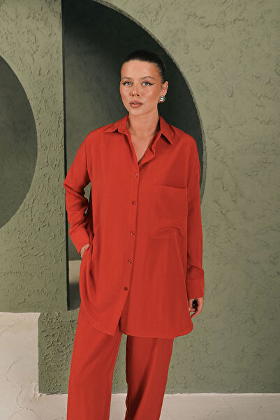 Melike Tatar ORANJ Modal Shirt Set - 32-2205