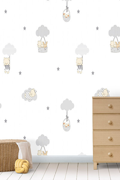 Milky Baby Zümrüt Kids 400-1 Ayıcık Desenli Çocuk Duvar Kağıdı 5,33 M²