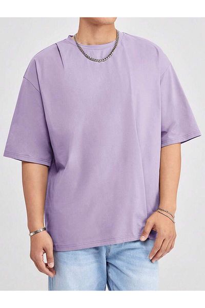 FAVORİST Ανδρικό μπλουζάκι Relaxed Fit Βαμβακερό Oversize - Κοντό μανίκι