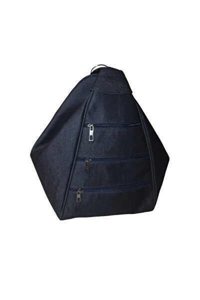 MEBES Denim Kumaş Kadın Sırt ve Omuz Çantası Saka Model Lacivert Çntkotsakalc...