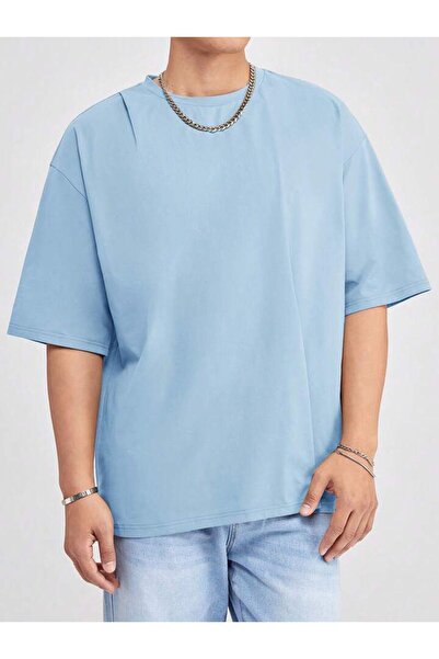 FAVORİST Men's Clothing Relaxed Cut Cotton Short Sleeve (Oversize) Tshirt