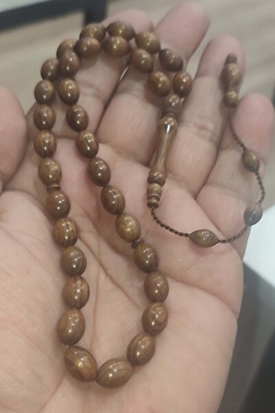 TAŞÇIZADE مسبحة من الخشب الطبيعي مقاس 7 × 12 مم - صندل