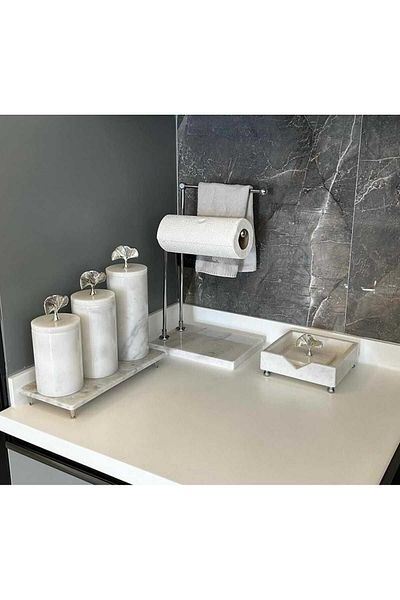 ege gross Marble Spice Holder Napkin Holder Towel Holder Set
