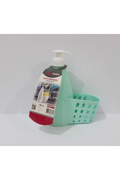 renkli çiçekler Plastic Liquid Soap Dispenser with Sponge Chamber