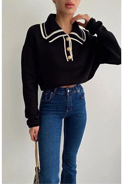 De Pose Pulover de damă cu guler cămașă