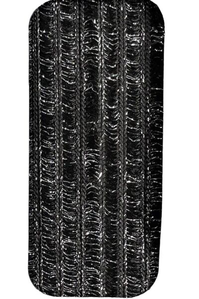 ARIKAN HOME Siyah-gri Renk Simli Ipek Koza Ip Serisi Yüksek Kalite Dokuma Özel Ölçü Ip Perde