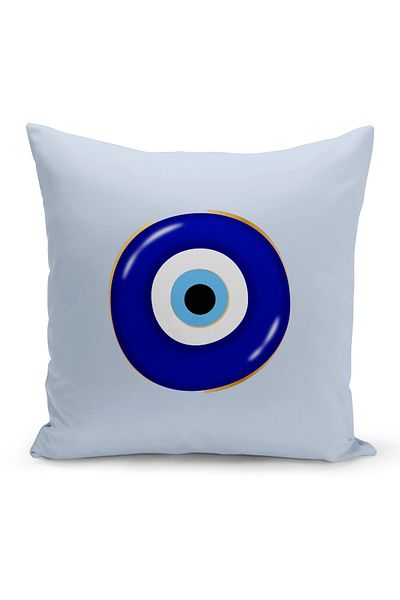 Bertille Home Seria Evil Eye - Husă de pernă imprimată digital pe două fețe (Husă de pernă Evil Eye)