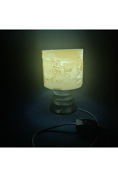 ASHROBOTİC God of War Lampshade and Kratos Floor Lamp - Modern Night Lamp