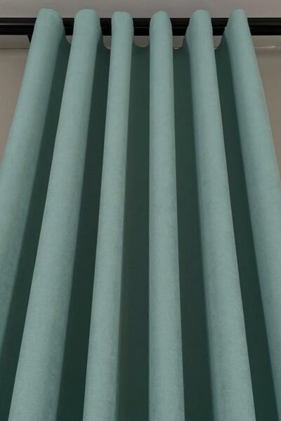 ARIKAN HOME Yüksek Kalite Yıkanabilir Turkuaz Renk S Pile Fon Perde (1/3 SIK ...