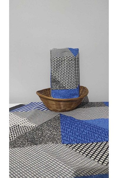 Aslan Home Flanel 100% bumbac (flanel) 2 fete de perna cu husa albastru gri