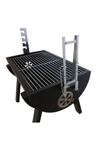 BarbeküGrill Motorlu Barbekü Izgaralı Mangal Et-tavuk-hindi Çevirme Cihazı