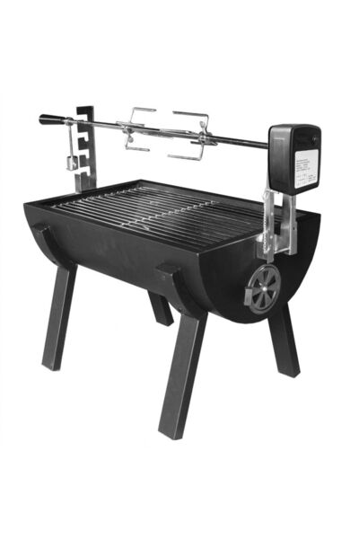 BarbeküGrill Motorlu Barbekü Izgaralı Mangal Et-tavuk-hindi Çevirme Cihazı