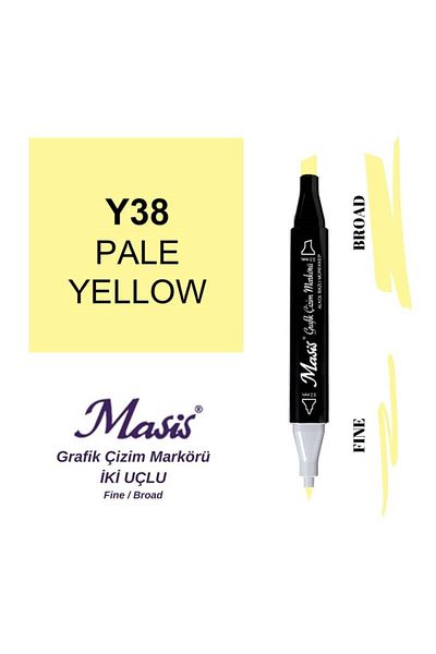 Masis Light Yellow 38 Model Double Ended Graphic Stylus