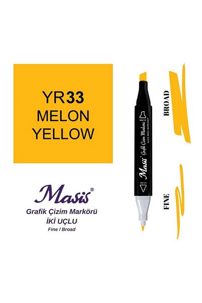 Masis 33 Melon Yellow Double Ended Graphic Pen