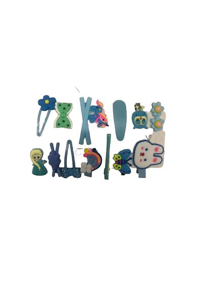 Uymaz Ticaret Trendy Silicone Collet - Prong Buckle, EN Model, 14 Piece Set