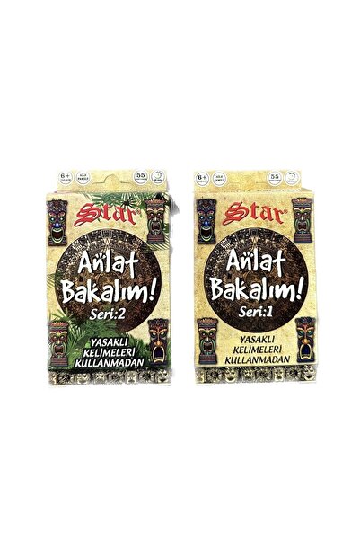Star Anlat Bakalım Kartları Kelime Oyunu Seri:1 Ve 2 - 2'li Seti