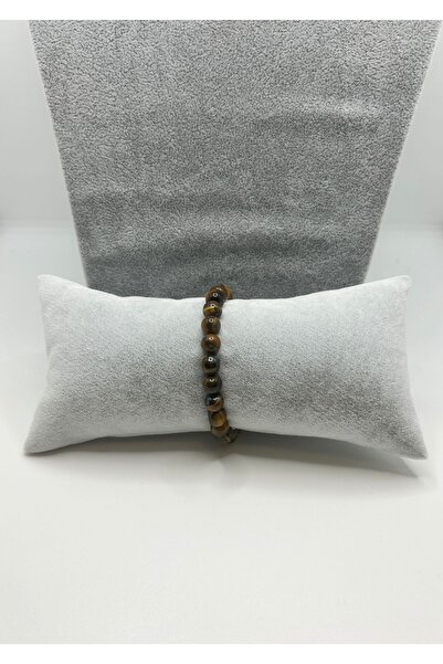 Han Ticarethane Natural Stone Tiger Eye and Bracelet