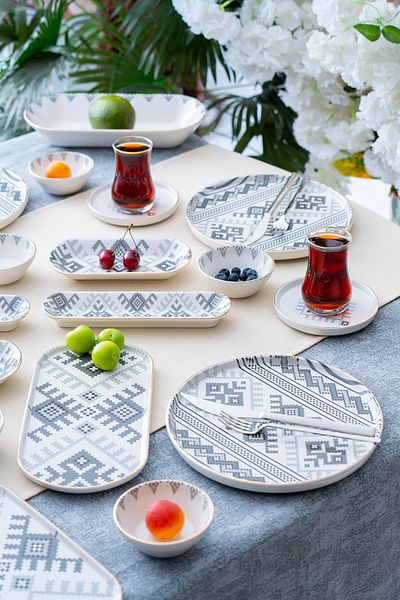 ACAR Ethnic 6 Person 31 Piece Breakfast Set