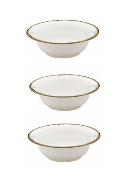 İkram Dünyası Corendon Porcelain Soup and Salad Bowl - Set of 3 16 Cm