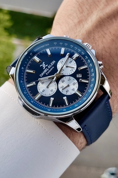 Daniel Klein Kasası Gri Kordonu Lacivert Renk Ayarlanabilir Kordonlu Kronomet...