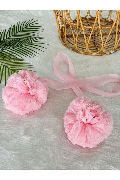 Pastelya Pompom Accessory - Powder Pink Mosquito Net