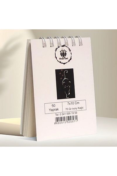 Pagos Yayınları Mini Notebook A7/50 Sheets/Carton Cover/70 grConcept Notebook