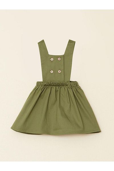 LC Waikiki LCW baby τετράγωνο λαιμό λουράκι Basic baby girl φόρεμα