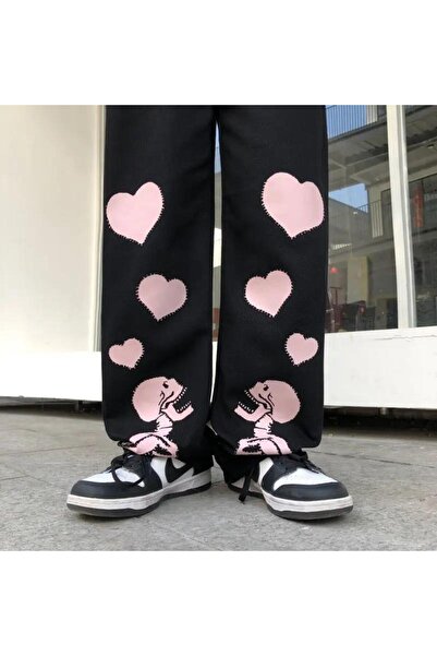 Touz Moda Sokak Tarzı Venom Baskılı Unisex Baggy Eşofman