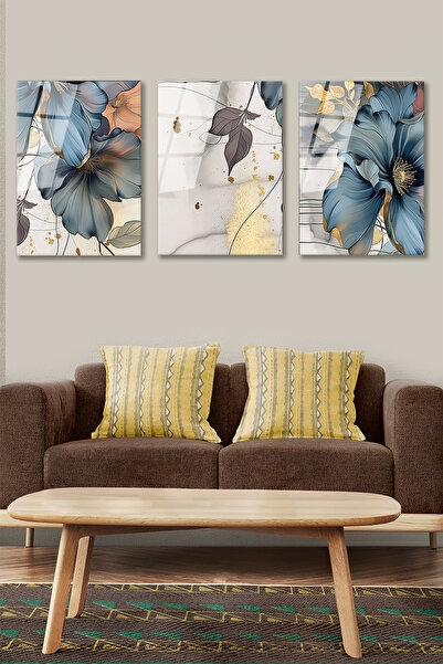 BV DEKOR 3 ΤΕΜΑΧΙΑ ΜΟΝΤΕΡΝΕΣ ΑΦΗΡΗΜΕΝΕΣ ΓΥΑΛΙΝΕΣ ΖΩΓΡΑΦΙΚΕΣ ΜΕ ΛΟΥΛΟΥΔΙΑ-ΣΕΤ ...