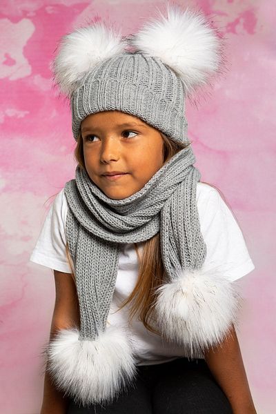 Baby Dora Set eșarfă și beretă cu pompon