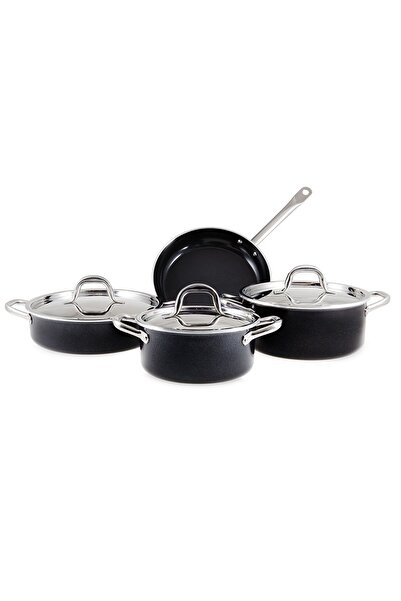 Jumbo Swiss Crystal Black 7 Piece Cookware Set