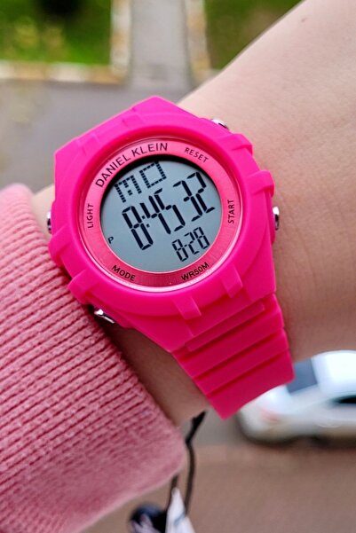 Daniel Klein Fuşya Renk 7 Farklı Işıklı, Alarmlı, Kronometreli Kız Çocuk Kol ...