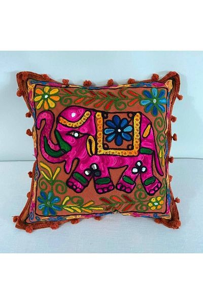 Mrmemo Husă de pernă boemă indiană cu patchwork