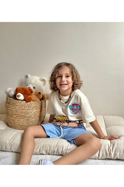 SACRO KİDS Boys' Paw Patrol Patterned Shorts and T-Shirt Set