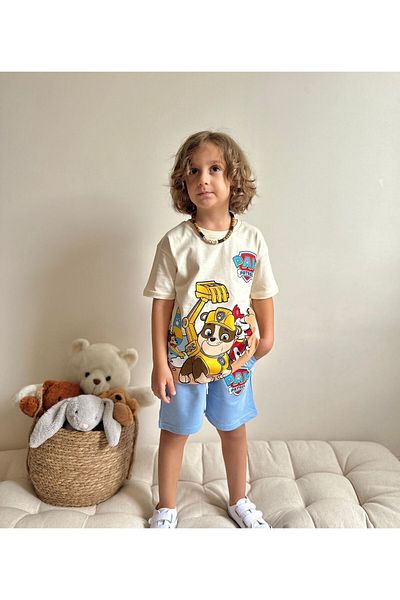 SACRO KİDS Boys' Paw Patrol Patterned Shorts and T-Shirt Set