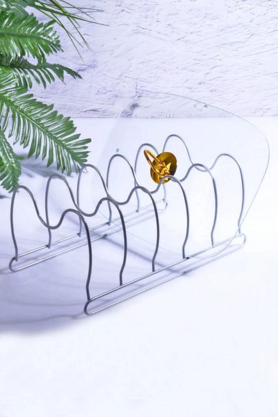 Rotanev Pan And Pot Lid Organizer Kitchen Cabinet And Drawer Organizer 5 Compartments Matte Metal